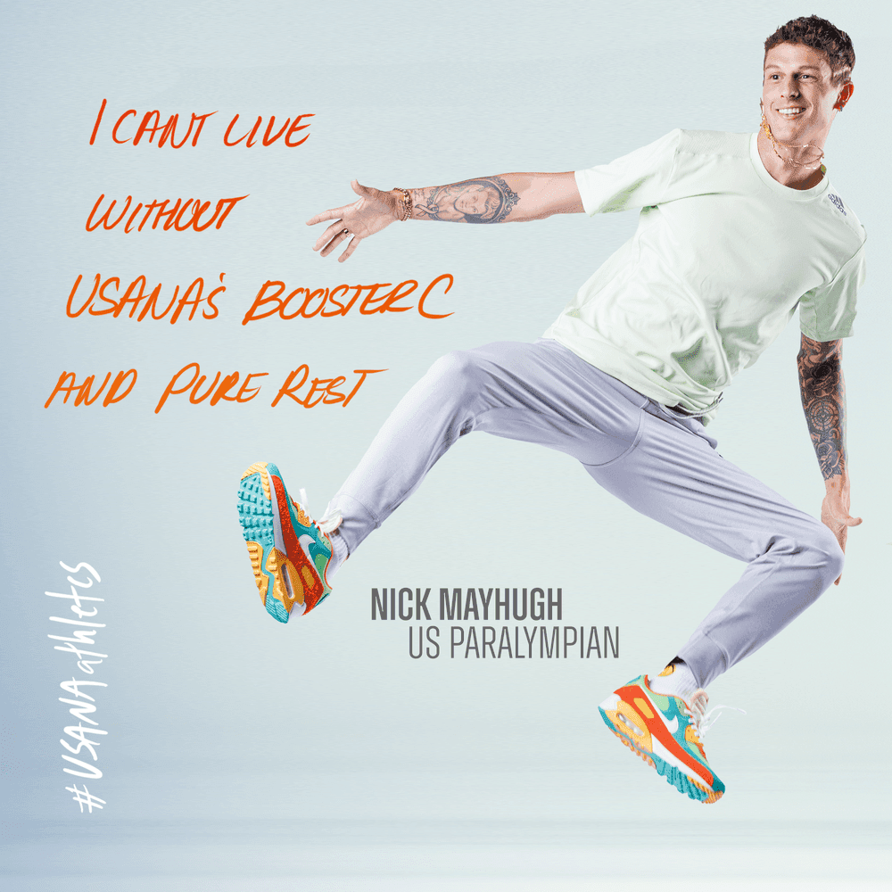 Athletes Trust USANA — Nick Mayhugh with USANA Booster C