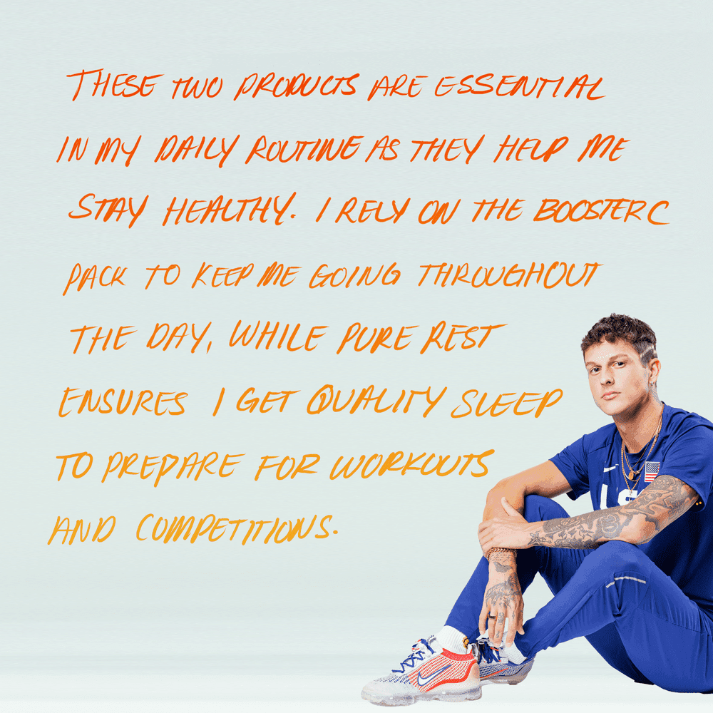Athletes Trust USANA — handwritten testimonial slide