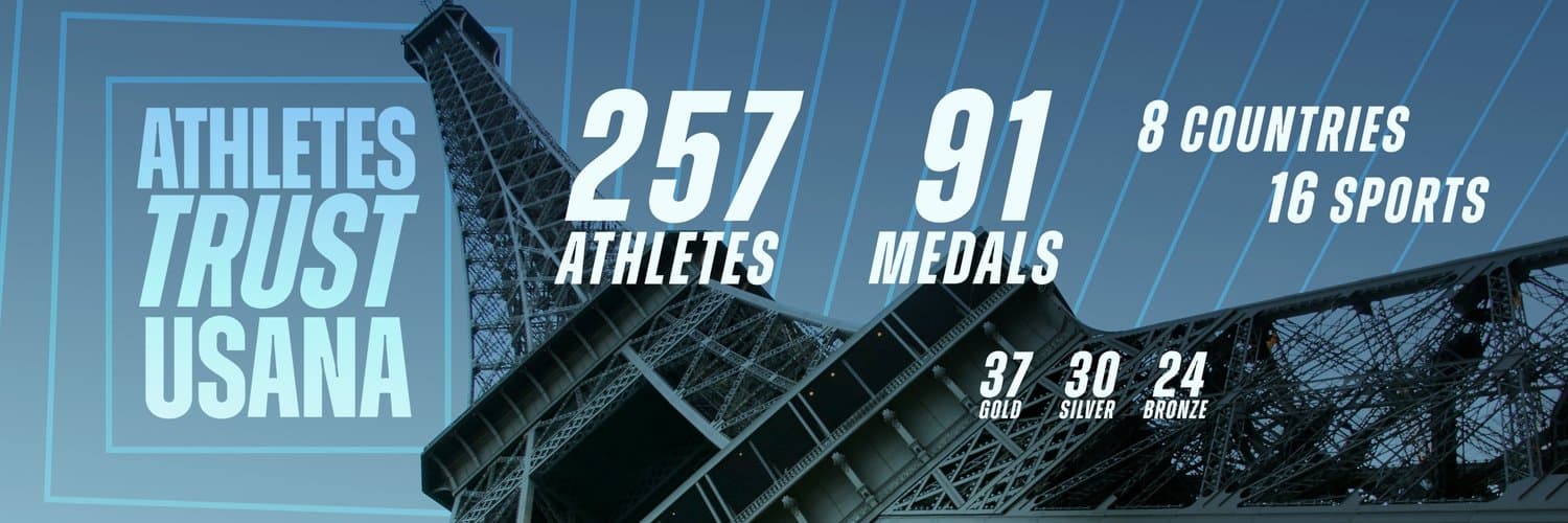 Athletes Trust USANA Paris campaign — athletes, medals, countries, sports